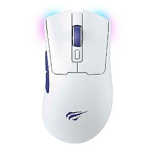 Mouse Gamer Havit MS966SE, RGB, 10000PI, 7 Botões, Wireless, Branco