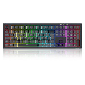 Teclado Gamer Membrana Redragon Crux, RGB, Full Size, ABTN2, Preto/Cinza
