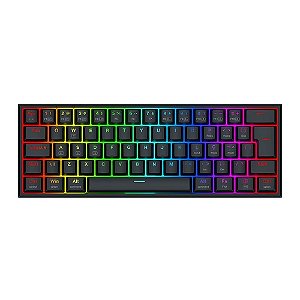 Teclado Mecânico Redragon Alcor, RGB, ABNT2, Switch RPC Linear, Tri-Mode, Preto