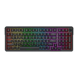 Teclado Mecânico Redragon Eisa Pro, RGB, ABNT2, Switch Brown, Tri-Mode, Preto