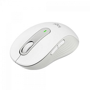 Mouse Sem Fio Logitech Signature M650, 2000 DPI, Compacto, 5 Botões, Silencioso, Bluetooth, USB, Branco