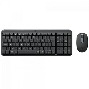 Kit Teclado e Mouse Logitech MK250 Sem Fio Compacto, Mouse Ambidestro, Bluetooth, ABNT2, Preto