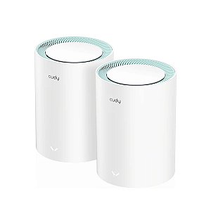 Kit 2 Roteadores Cudy AC1200 M1300 Wi-Fi Mesh Gigabit Branco