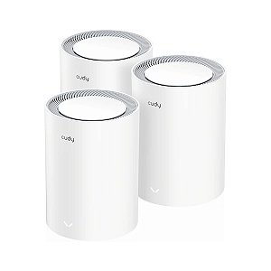 Kit 3 Roteadores Cudy AX3000 M3000 6 Mesh 2.5G Branco