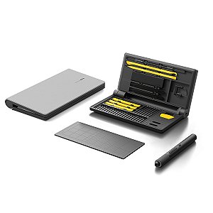 Kit de Ferramentas de Precisão HOTO Pro com Parafusadeira Elétrica – 26 Bits | Design Ultra Compacto e Profissional