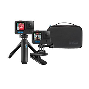 Kit De Viagem GoPro Shorty + Clipe Giratório Magnético + Estojo Para Câmera