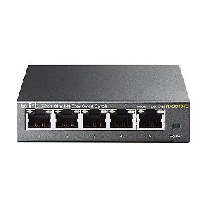 Switch TP-Link SG105E Gigabit Easy Smart de Mesa de 5 Portas