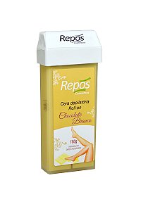 Cera Depilatoria Repos Roll-On Chocolate Branco 100g