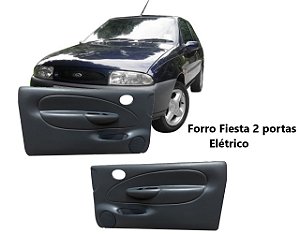 Par forro Courier/Fiesta  2 portas dianteira vidro manual Cinza 03/08