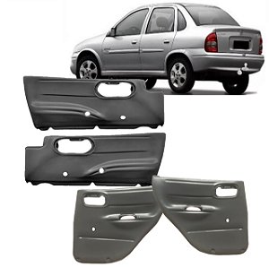 Kits forro porta Corsa Classic dianteiro e traseiro  vidro manual  cinza 95/14