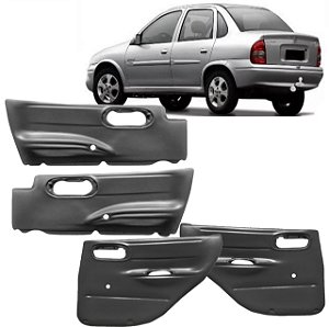 Kits forro porta Corsa Classic dianteiro e traseiro  vidro elétrico cinza 95/14