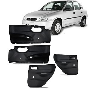 Kits forro porta Corsa Classic dianteiro e traseiro  vidro  Manual Preto 95/14