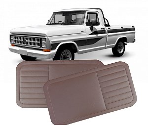 Par forro da porta F-1000 revestido em courvin na cor marron 72-92