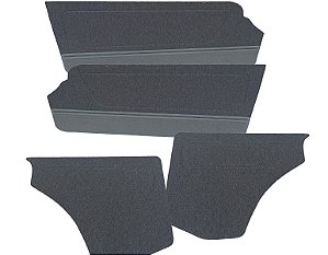 Revestimento da porta dianteira lateral traseiro Gol Arpoador c/carpete e friso preto