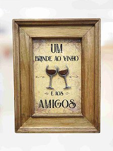 Quadro Um Brinde ao Vinho e aos Amigos