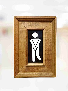 Quadro Banheiro Masculino / Preto