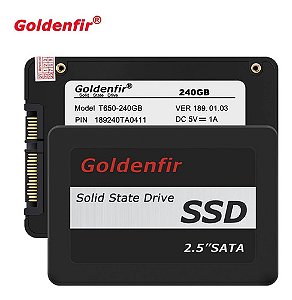 SSD Goldenfir T650, 240GB, SATA Iii, 6GB/s, Nand 2.5, Preto
