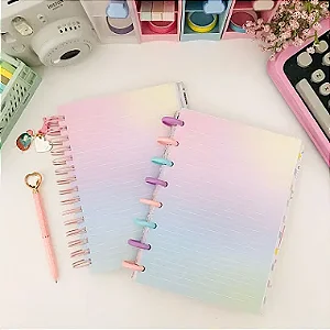 Refil Colorido Degradê Rainbow Caderno de Disco Buendia