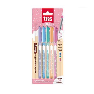 Caneta Esferográfica Holic Candy Tris- Kit c/5und