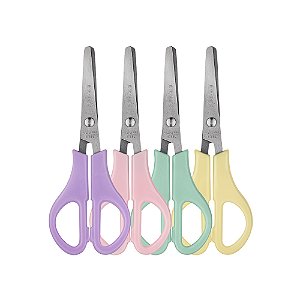 Tesoura Escolar de aço 13cm c/régua BRW