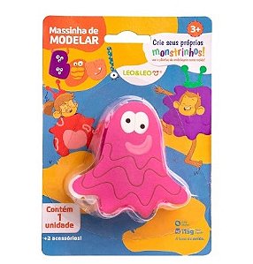 Kit Massa de Modelar BUU com 1 cor e 2 peças Leo&Leo