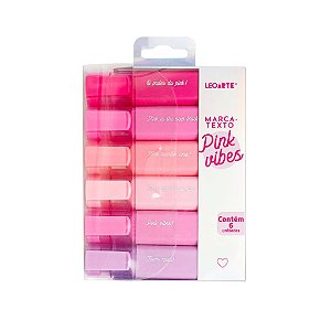 Marca Texto Pink Vibes Leoarte