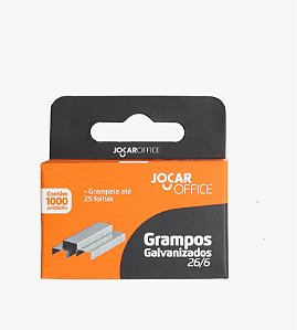 Grampo Galvanizado 26/6 1000und Jocar Office