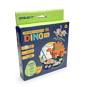 Quebra Cabeça 3D para colorir Kit c/15 peças+8 cores tinta+2 pincéis