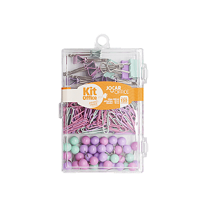 Kit Office Alfinete, Clips e Prendedores Jocar Office