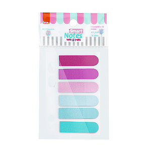 Marcador de páginas p/ fichário 12x44mm Tutti Frutti- 6 cores BRW