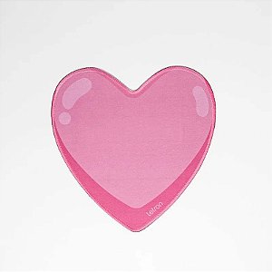 Mouse Pad Pink Vibes Coração Leo Arte