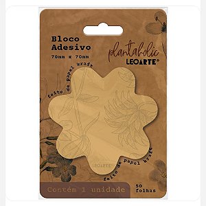 Bloco adesivo papel kraft Plantaholic Leoarte