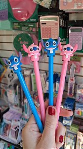 Caneta Gel Fofa Stitch e Angel