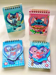 Caderno+Bloco anotações p/mesa Stitch