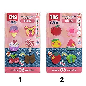 Pins Tris Holic Picky cartela 6un