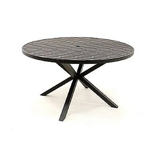 Mesa Ripada 1,40m Sem Giro pé em X em Alumínio