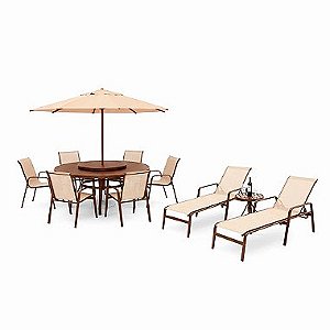 Conjunto Lótus Completo com Mesa Giratória