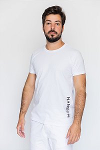 Camiseta Premium ARO Branca Logo Lateral