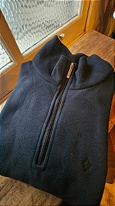 FLEECE MEIO ZIPER FEMININO PRETO