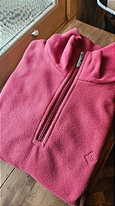 FLEECE MEIO ZIPER FEMININO MARSALA