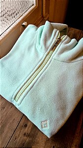 FLEECE MEIO ZIPER FEMININO VERDE BEBE
