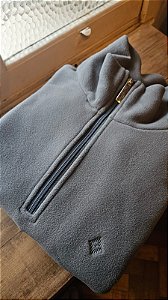 FLEECE MEIO ZIPER MASCULINO CINZA