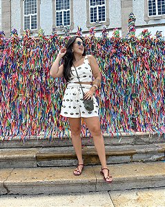 Conjunto short TAM M e cropped TAM M