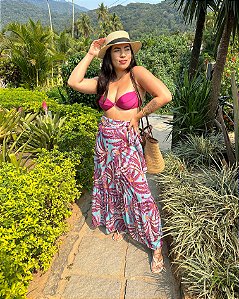 Saida de praia estampada TAM M