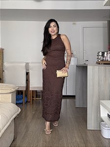 Vestido marrom Renner tam M