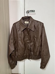 Jaqueta PU marrom Renner tam M