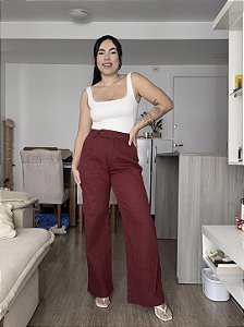 Calça suede vinho Renner tam 40
