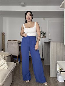 Calça alfaiataria azul Renner tam 40