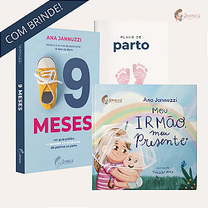 Kit Família em Crescimento: Livro 9 meses + Plano de Parto + Livro Meu irmão, meu presente