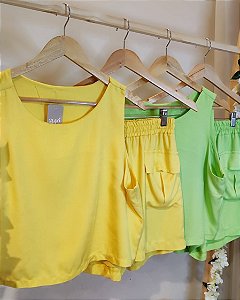 Conjunto Shorts Bolso Cargo